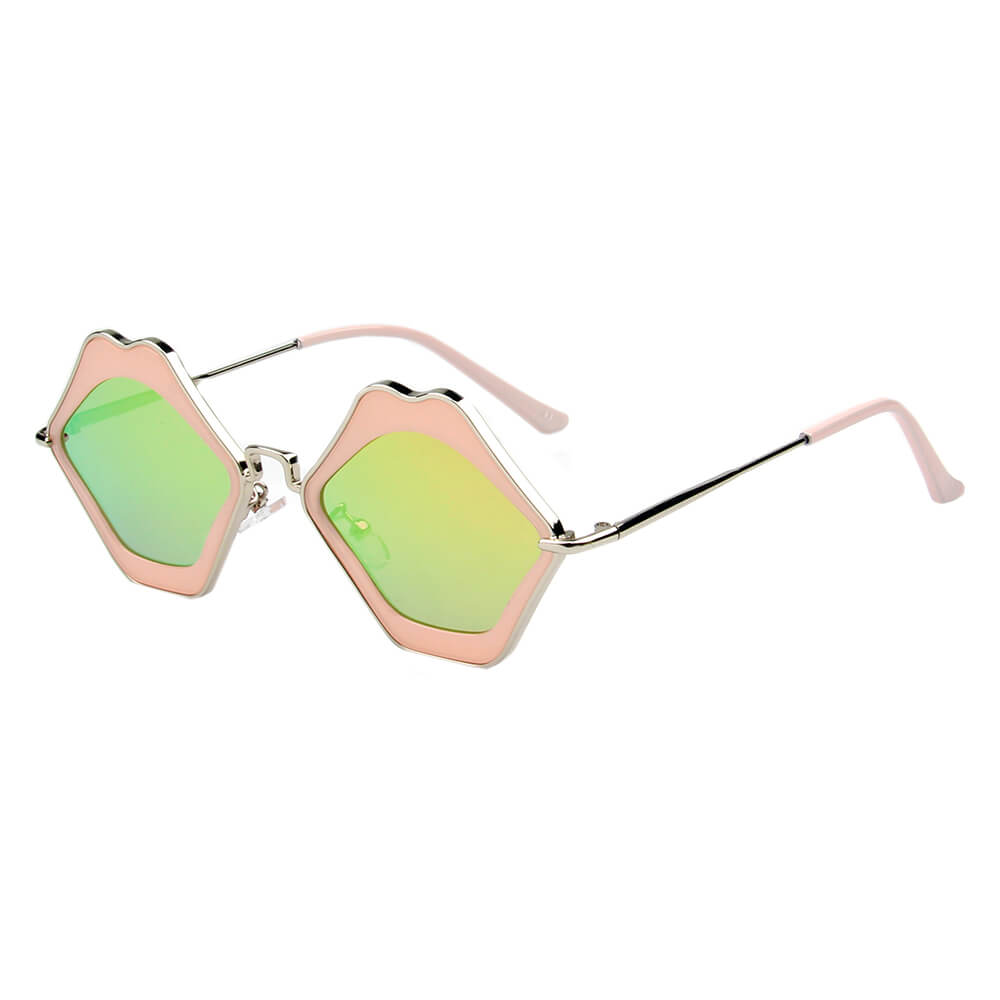 MADISON | S3002 - Womens Fashion Funky Mouth Kissing Lip Shape Hippie Love Party Sunglasses - Cramilo Eyewear - Stylish Trendy Affordable Sunglasses Clear Glasses Eye Wear Fashion