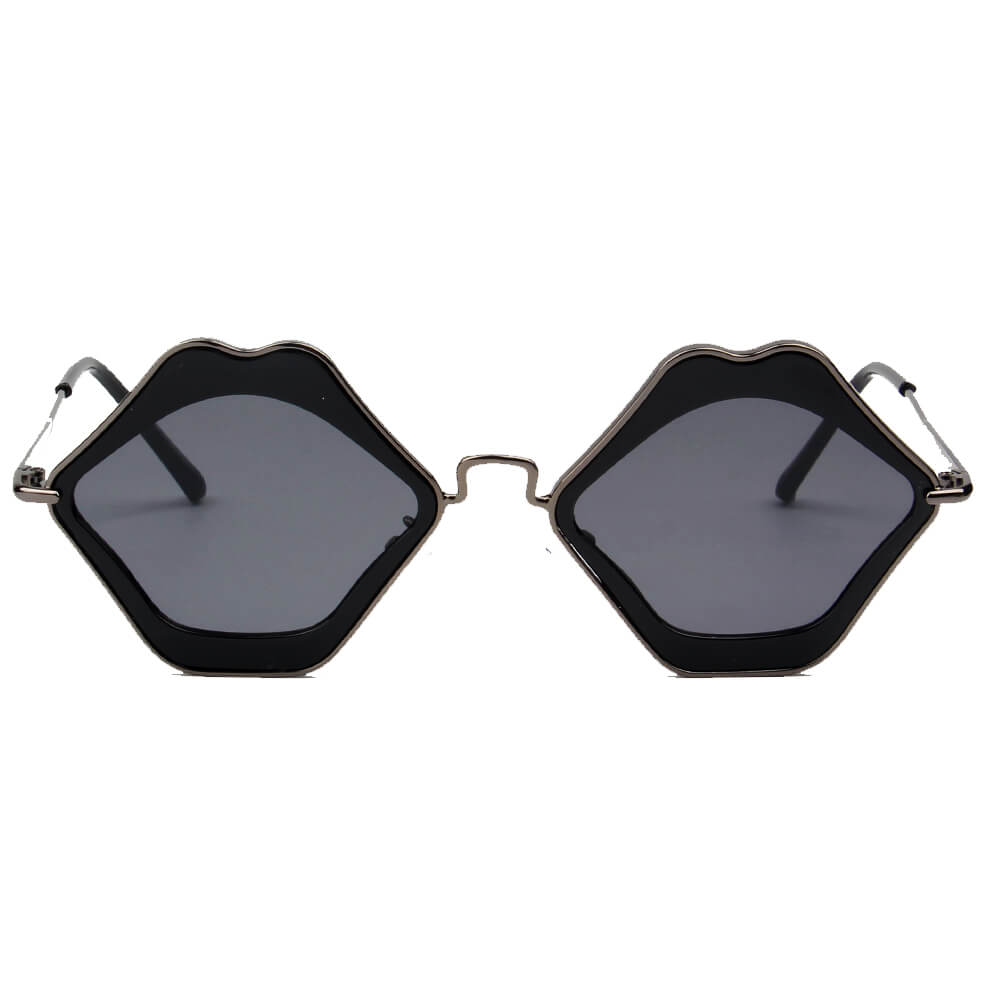 MADISON | S3002 - Womens Fashion Funky Mouth Kissing Lip Shape Hippie Love Party Sunglasses - Cramilo Eyewear - Stylish Trendy Affordable Sunglasses Clear Glasses Eye Wear Fashion