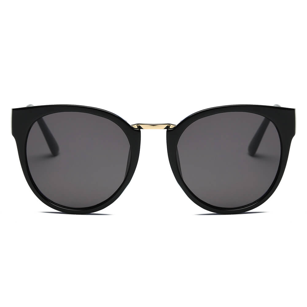 BILBAO | S1014 - Women Round Cat Eye Sunglasses Circle - Cramilo Eyewear - Stylish Trendy Affordable Sunglasses Clear Glasses Eye Wear Fashion