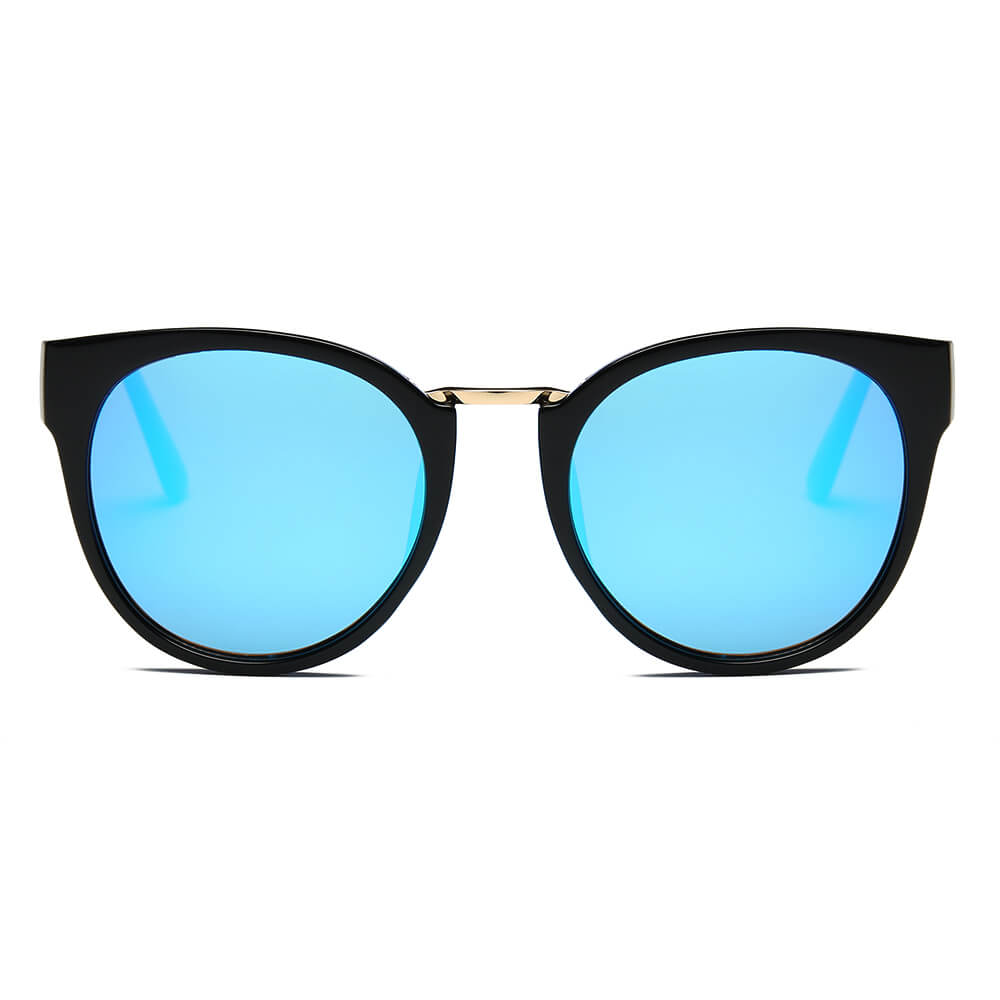 BILBAO | S1014 - Women Round Cat Eye Sunglasses Circle - Cramilo Eyewear - Stylish Trendy Affordable Sunglasses Clear Glasses Eye Wear Fashion