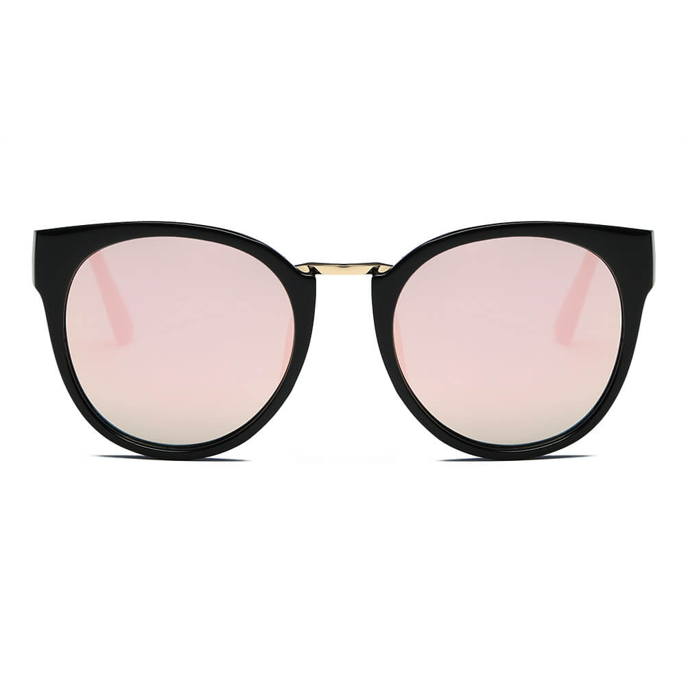 BILBAO | S1014 - Women Round Cat Eye Sunglasses Circle - Cramilo Eyewear - Stylish Trendy Affordable Sunglasses Clear Glasses Eye Wear Fashion
