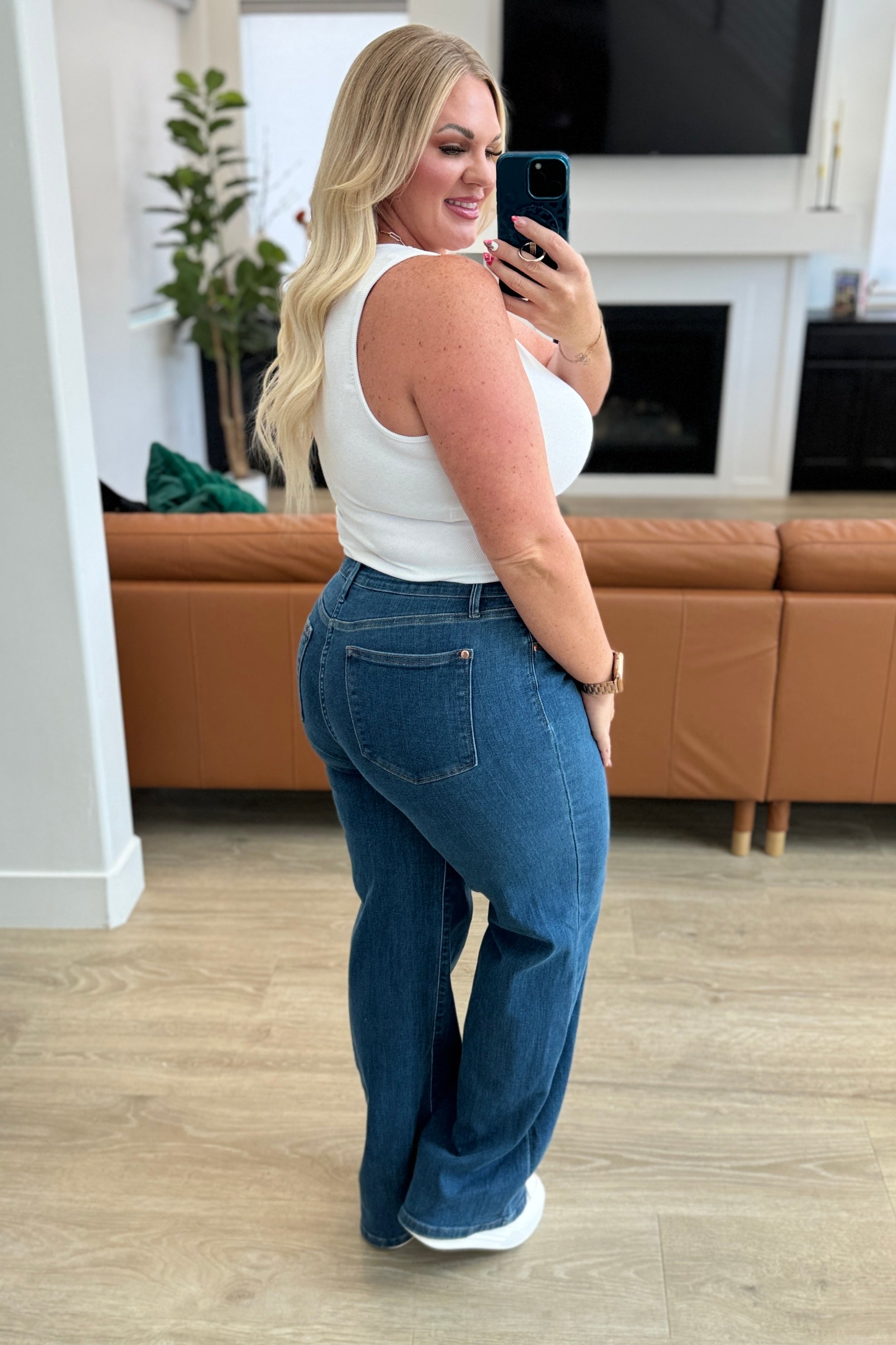 Hazel High Rise Vintage Wide Leg Jeans - Charming Charlie