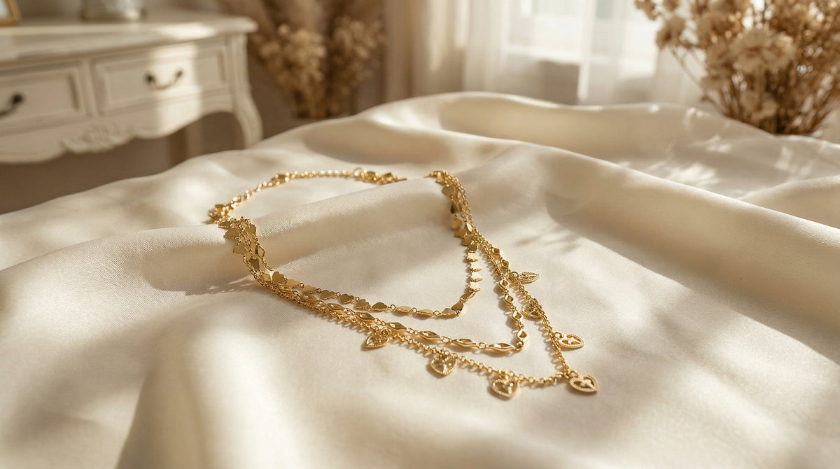 Gold Layered Heart Necklace - Charming Charlie