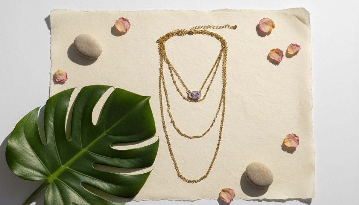 Multi Row Necklace with Butterfly Icon - Charming Charlie