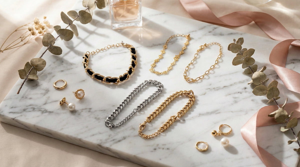 5 Row Gold And Silver Bracelet Set - Charming Charlie