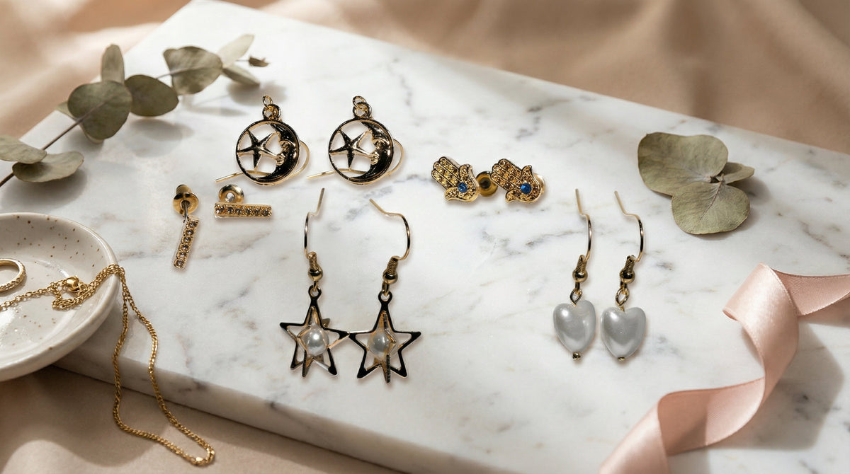 Multi Stud and Dangle Earring - Charming Charlie