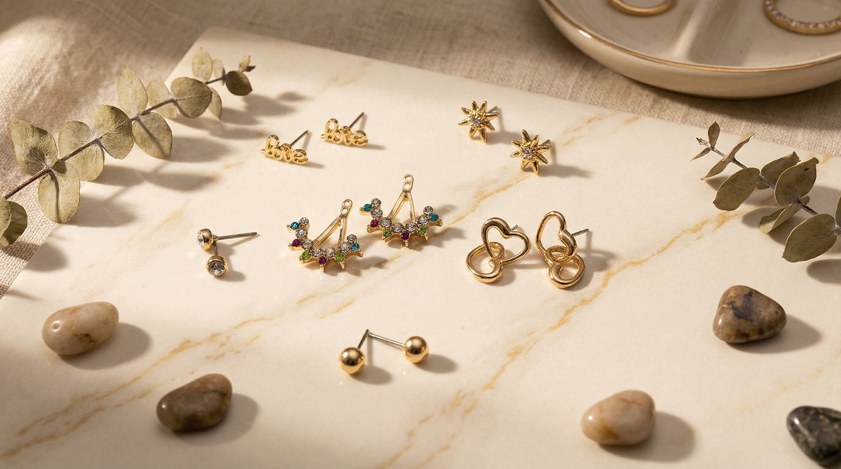 6 Pack Love Earrings - Charming Charlie