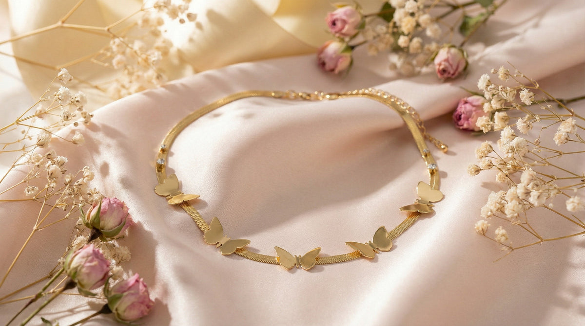 Butterfly Gold Statement Necklace - Charming Charlie