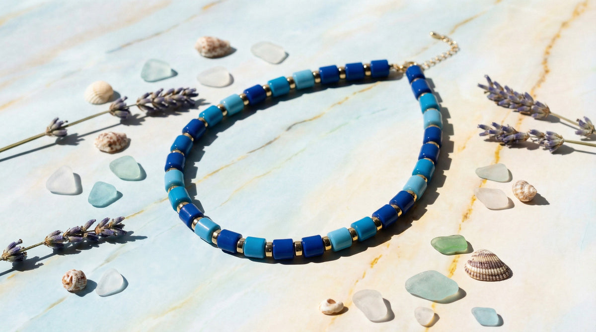 Blue Wood Necklace - Charming Charlie