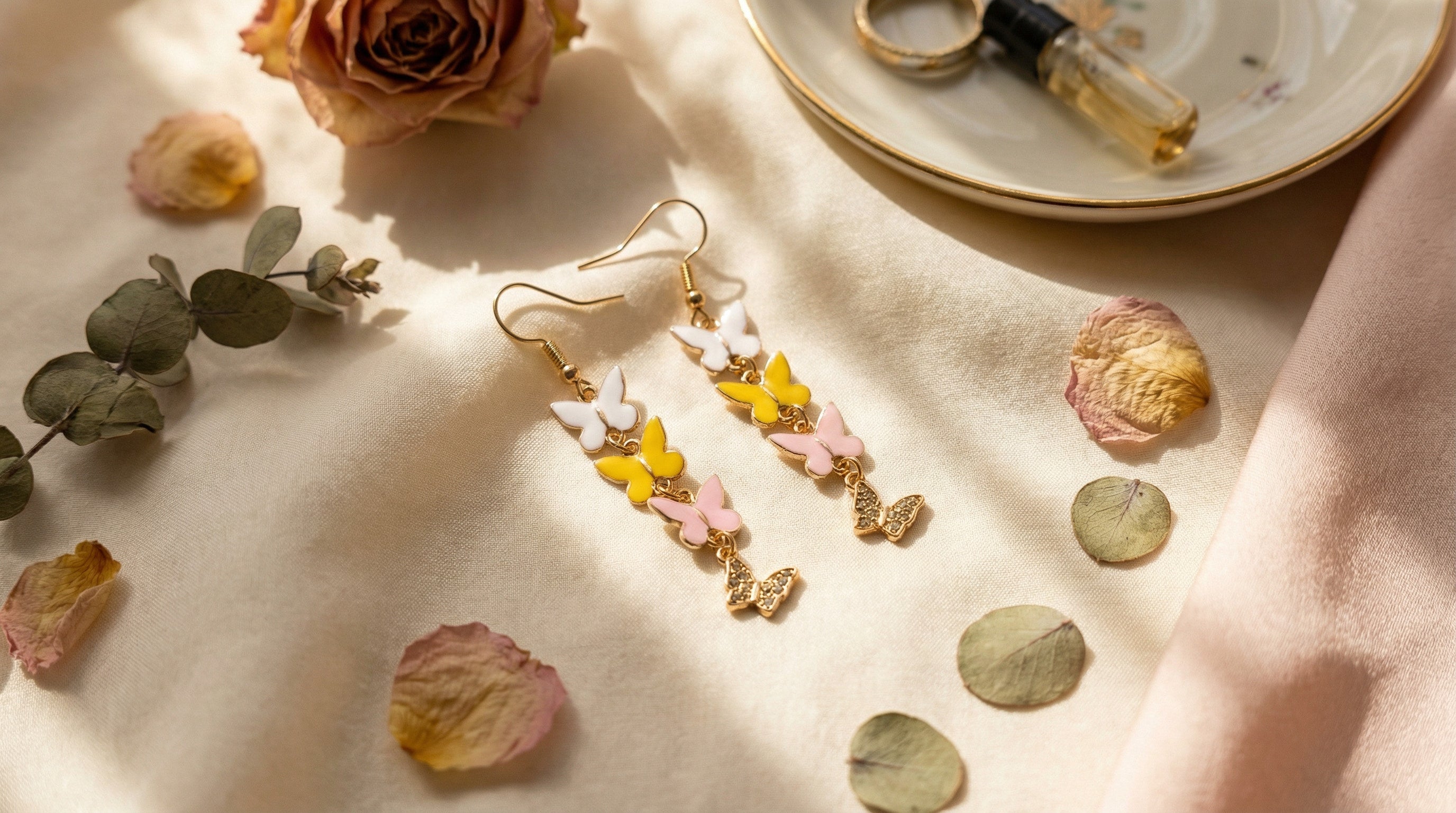 Butterfly Drop Multi Color Earring - Charming Charlie
