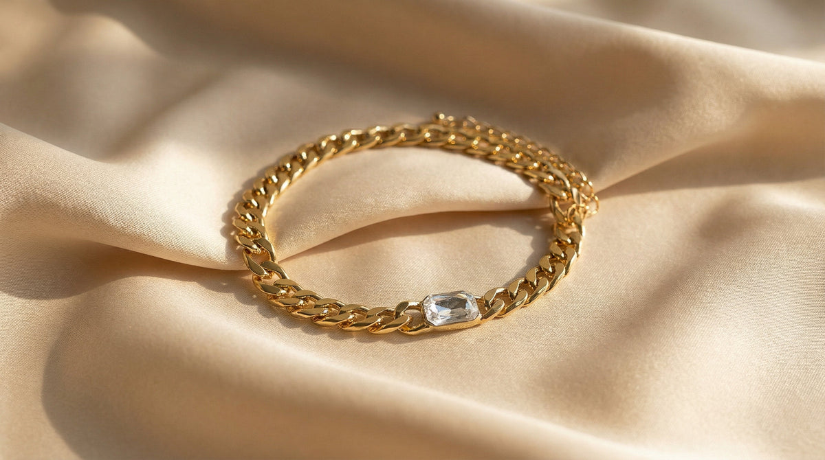 Crystal Gold Chain Necklace - Charming Charlie
