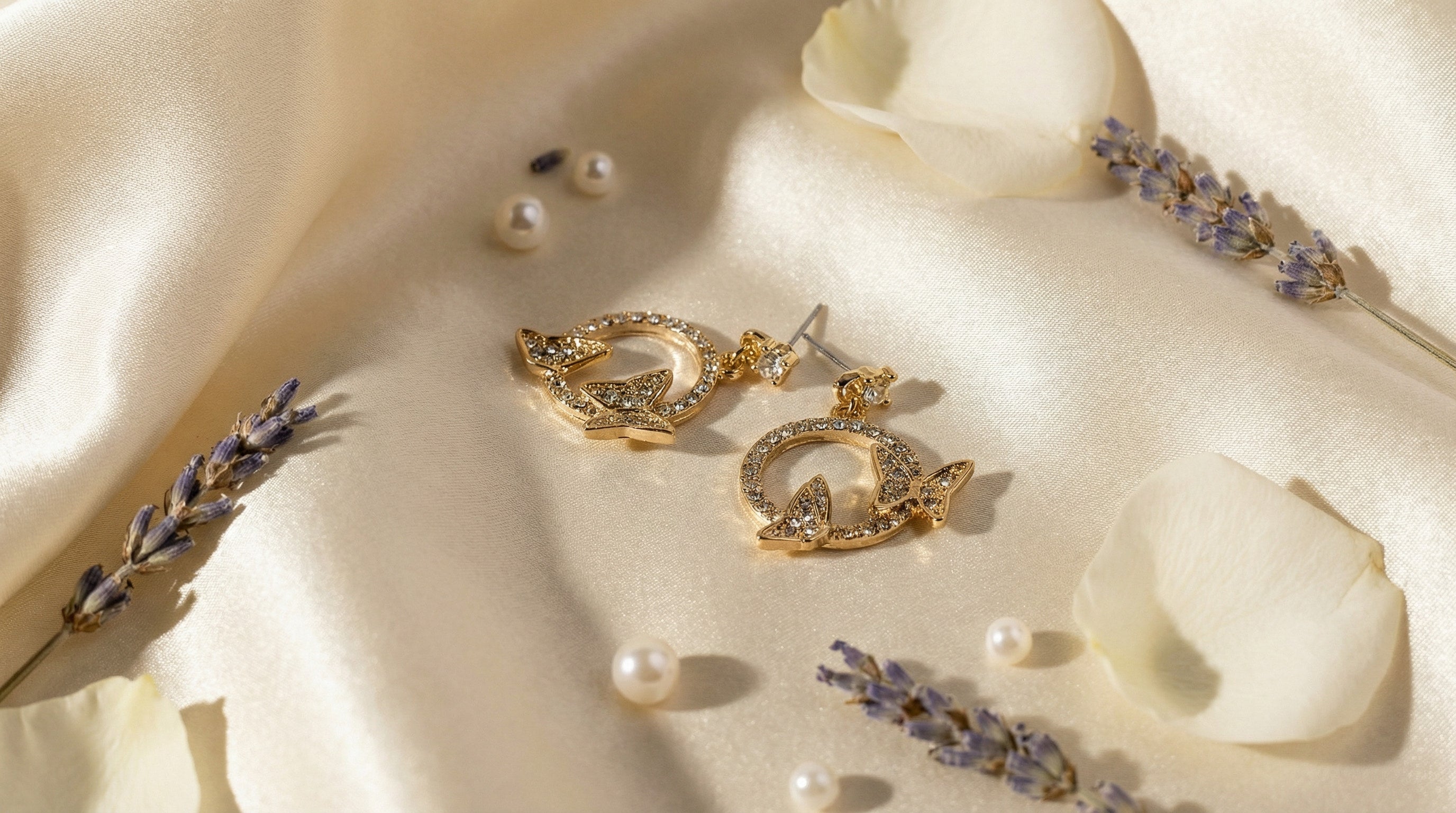 Crystal Butterfly Hoop Earring - Charming Charlie