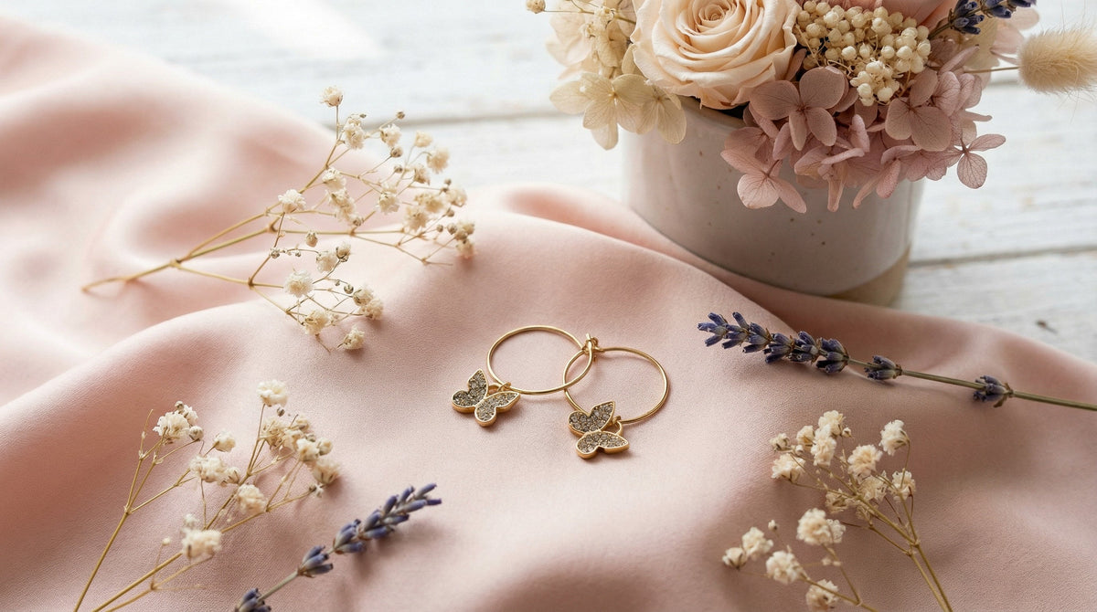 Delicate Butterfly Pave Earring - Charming Charlie