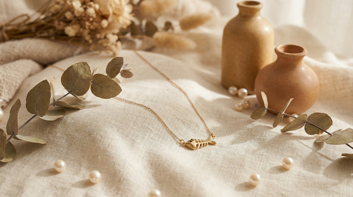 Fish Bone Pendant Necklace - Charming Charlie