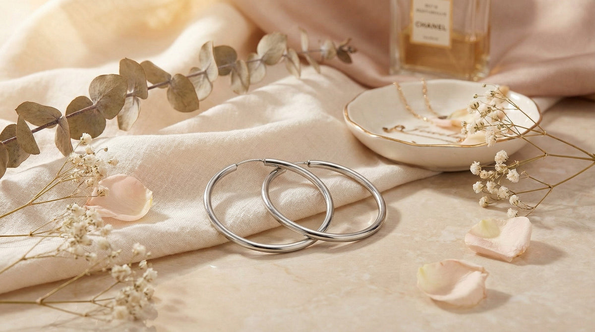 GL Creations- Sterling Silver 30mm Endless Hoop - Charming Charlie