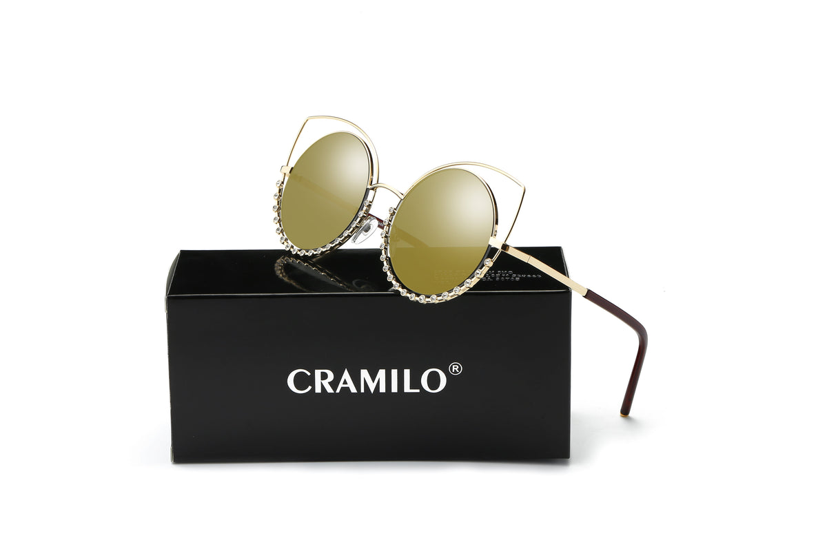 Holland - Pearl-Studded Cut-Out Cat Eye Princess Sunglasses - Charming Charlie
