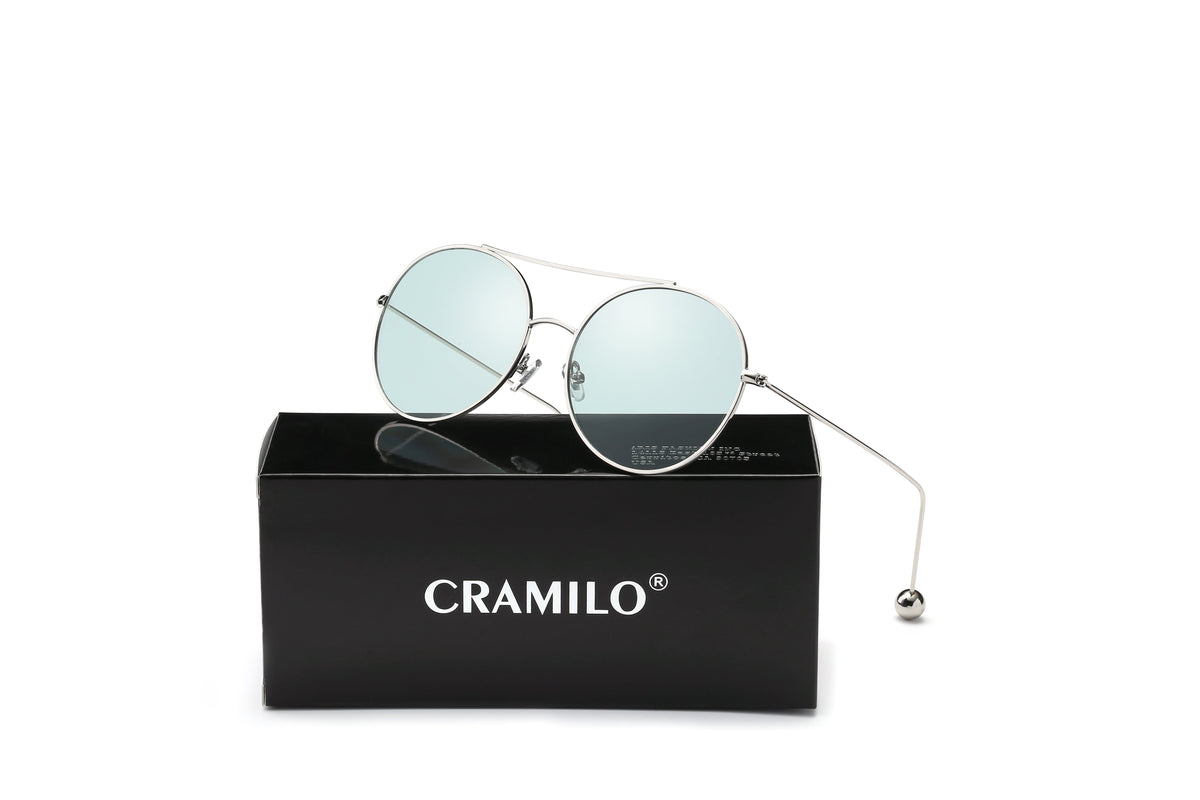 EUREKA | Unisex Round Tinted Lens Aviator Clear Glasses Balled Sunglasses - Charming Charlie