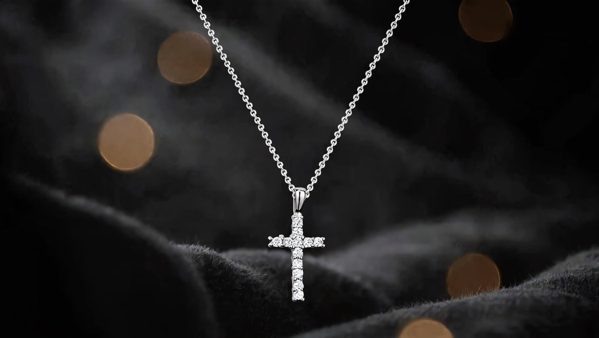 GL Creations- Sterling Silver CZ Cross Pendant - Charming Charlie