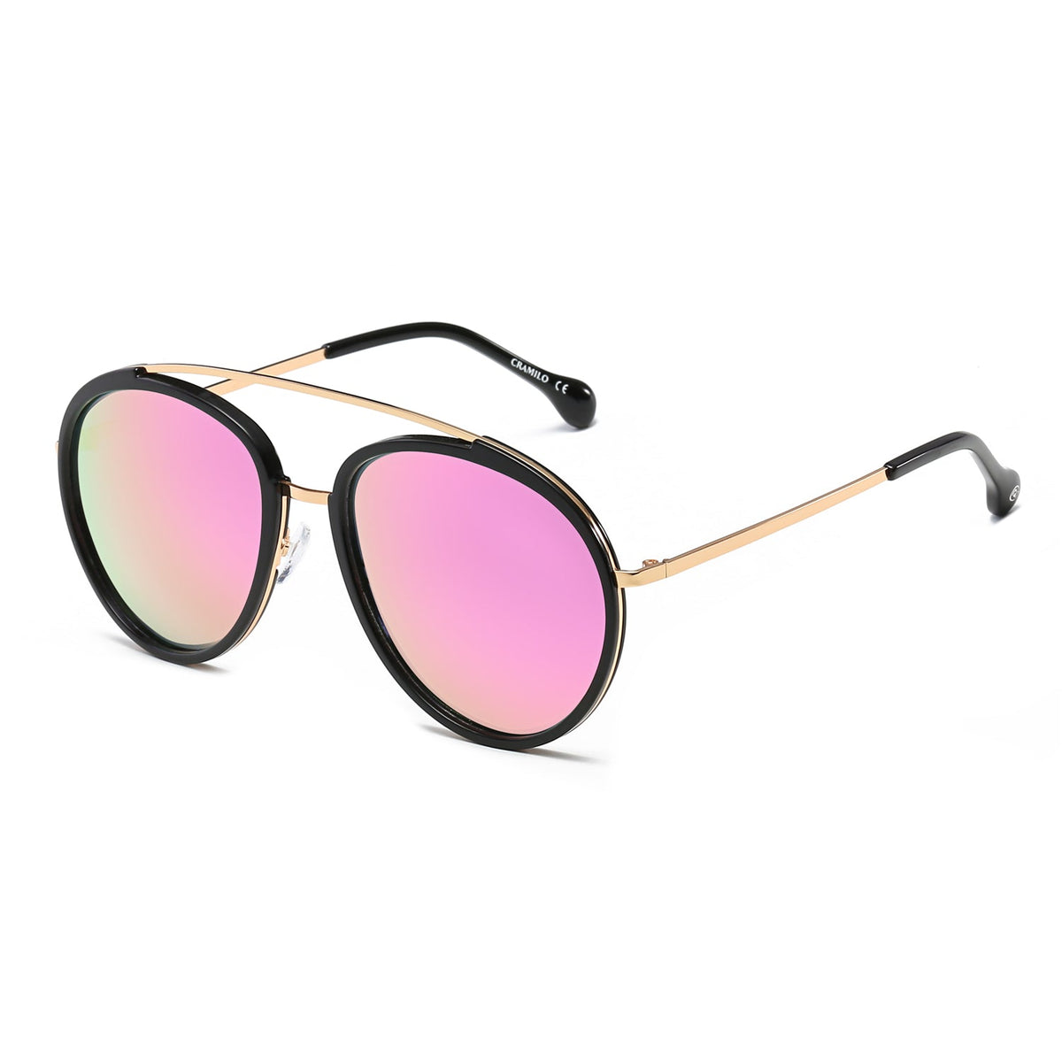 FARMINDALE | Polarized Circle Round Brow-Bar Fashion Sunglasses - Charming Charlie