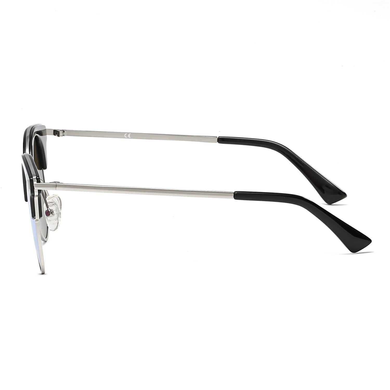BILOXI | Women Half Frame Round Cat Eye Polarized Sunglasses - Charming Charlie