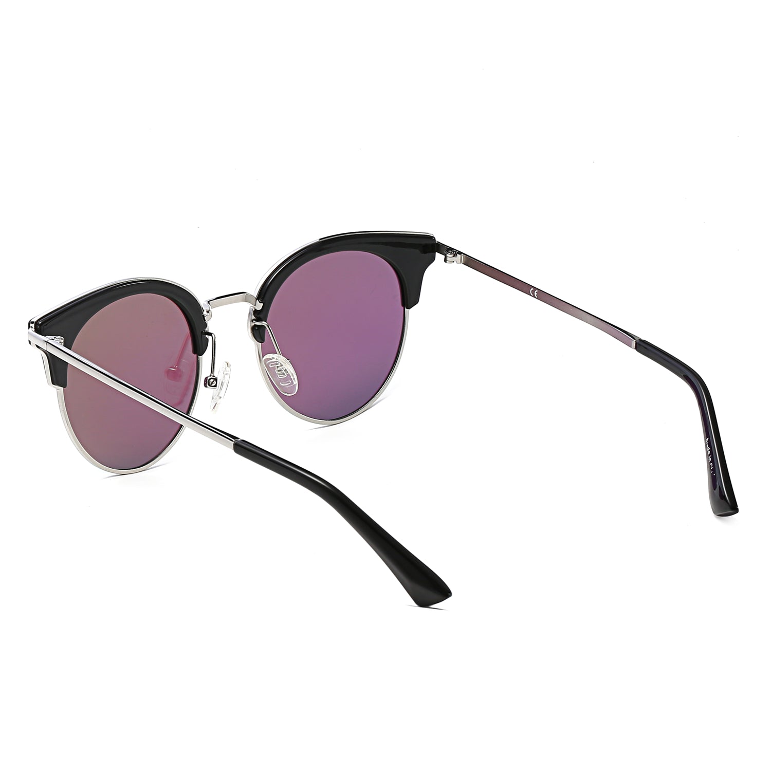 BILOXI | Women Half Frame Round Cat Eye Polarized Sunglasses - Charming Charlie