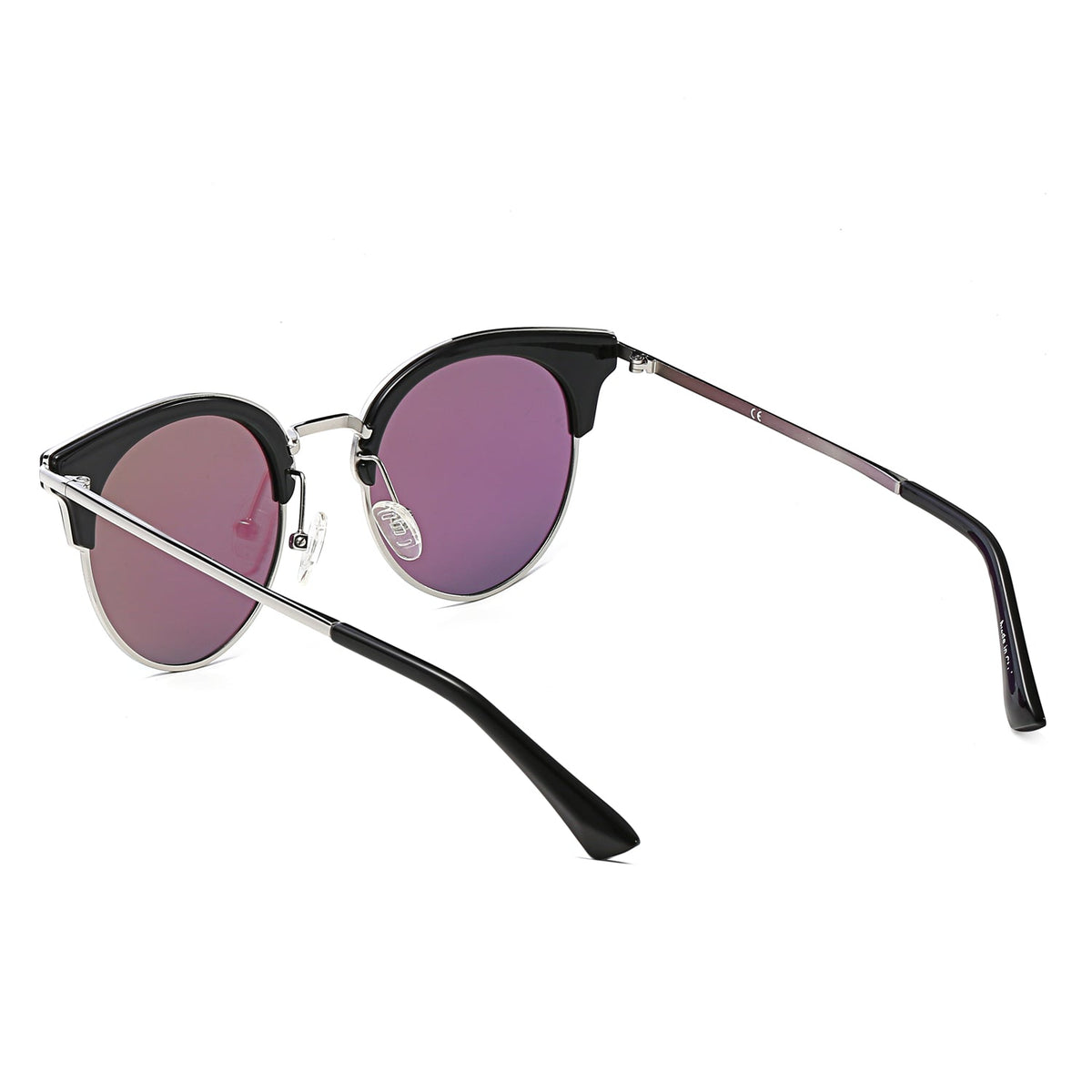 BILOXI | Women Half Frame Round Cat Eye Polarized Sunglasses - Charming Charlie