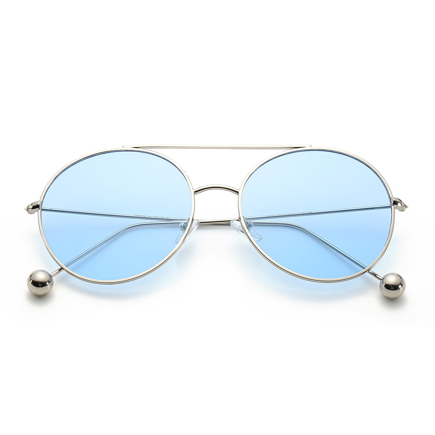 EUREKA | Unisex Round Tinted Lens Aviator Clear Glasses Balled Sunglasses - Charming Charlie