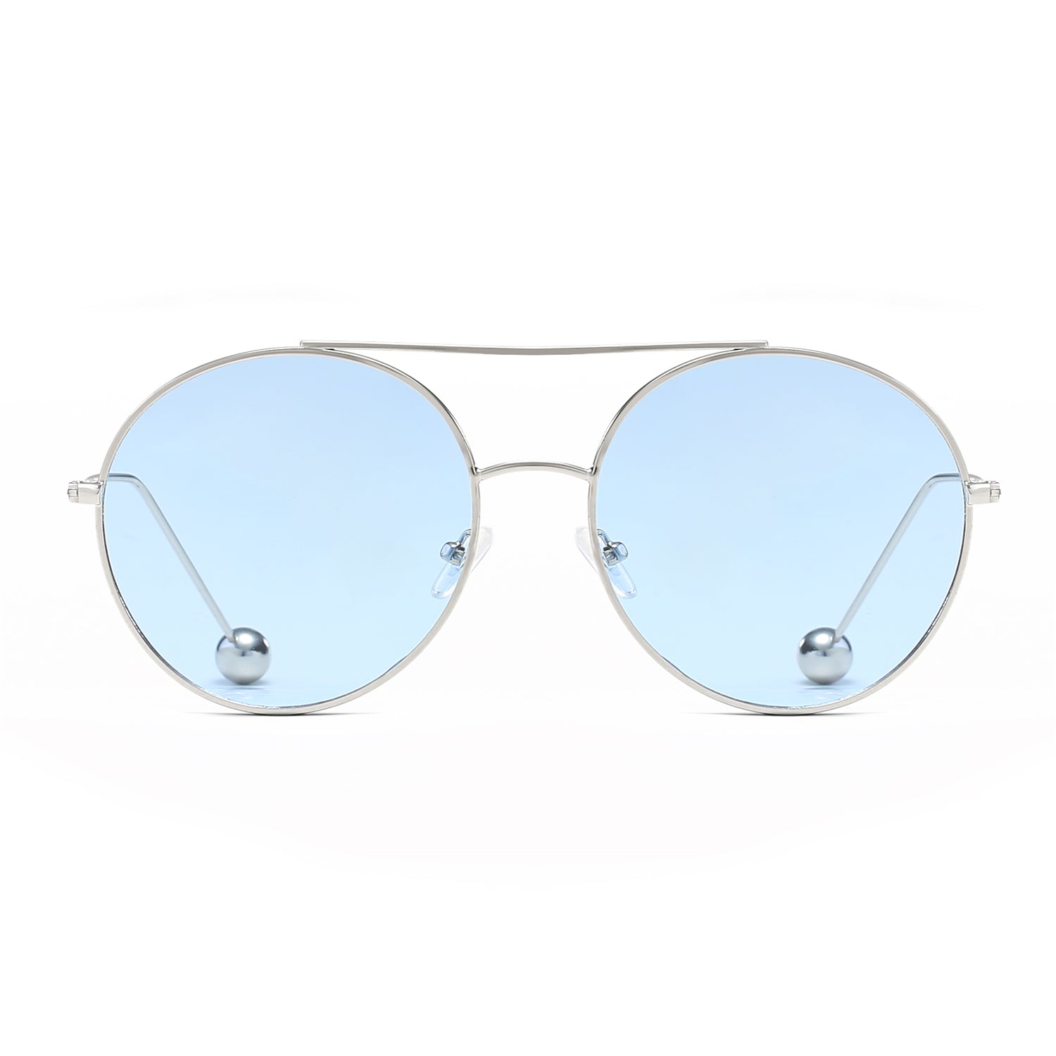 EUREKA | Unisex Round Tinted Lens Aviator Clear Glasses Balled Sunglasses - Charming Charlie