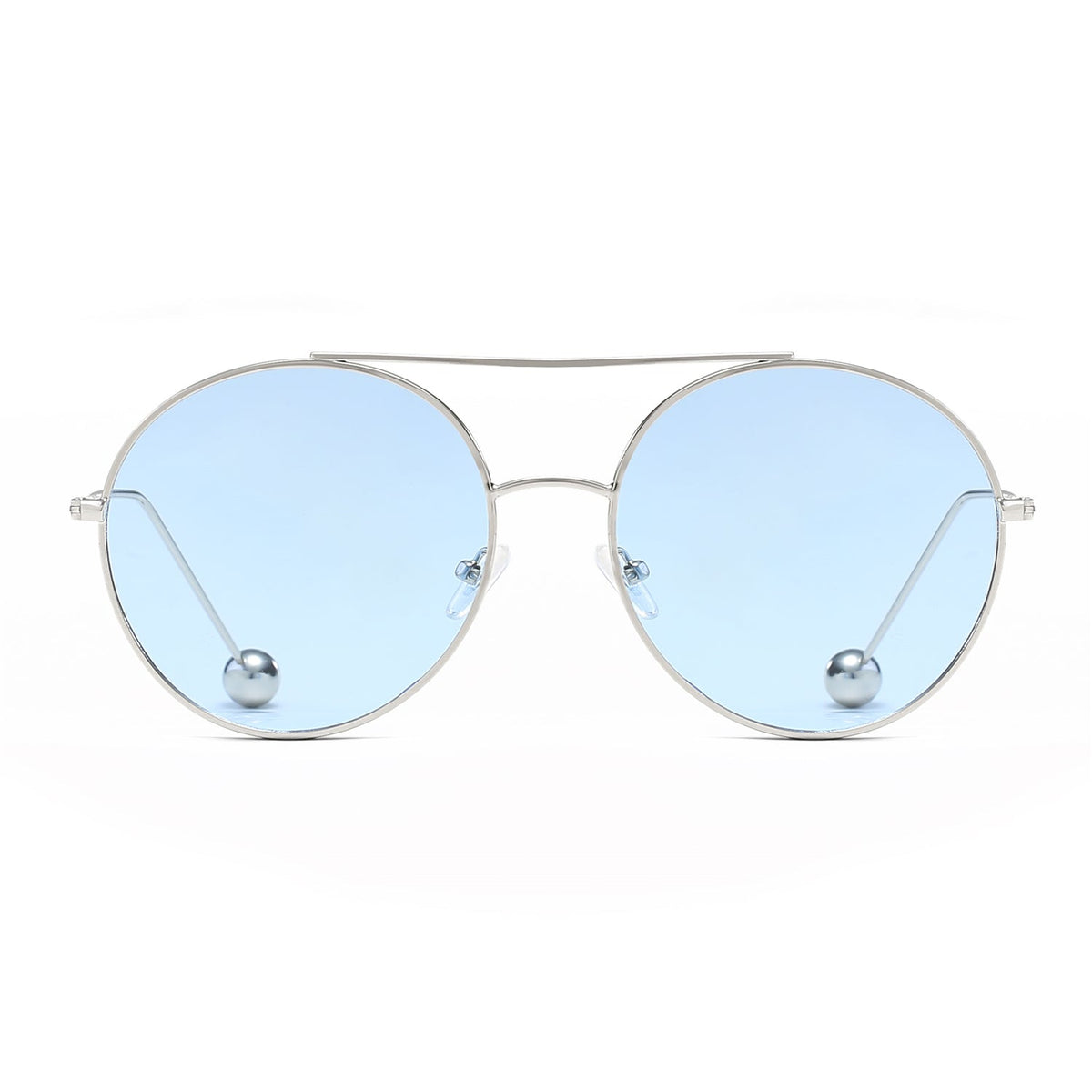 EUREKA | Unisex Round Tinted Lens Aviator Clear Glasses Balled Sunglasses - Charming Charlie