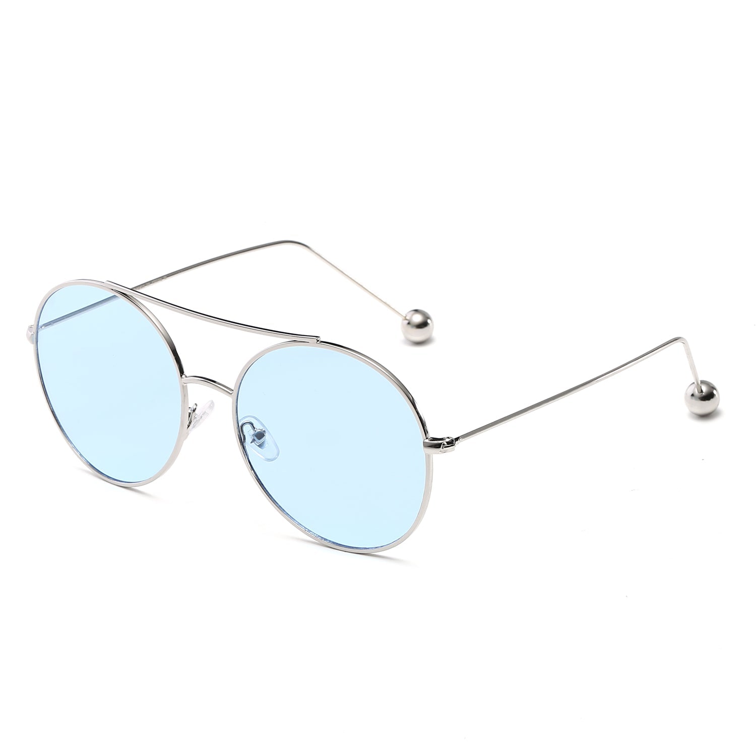 EUREKA | Unisex Round Tinted Lens Aviator Clear Glasses Balled Sunglasses - Charming Charlie