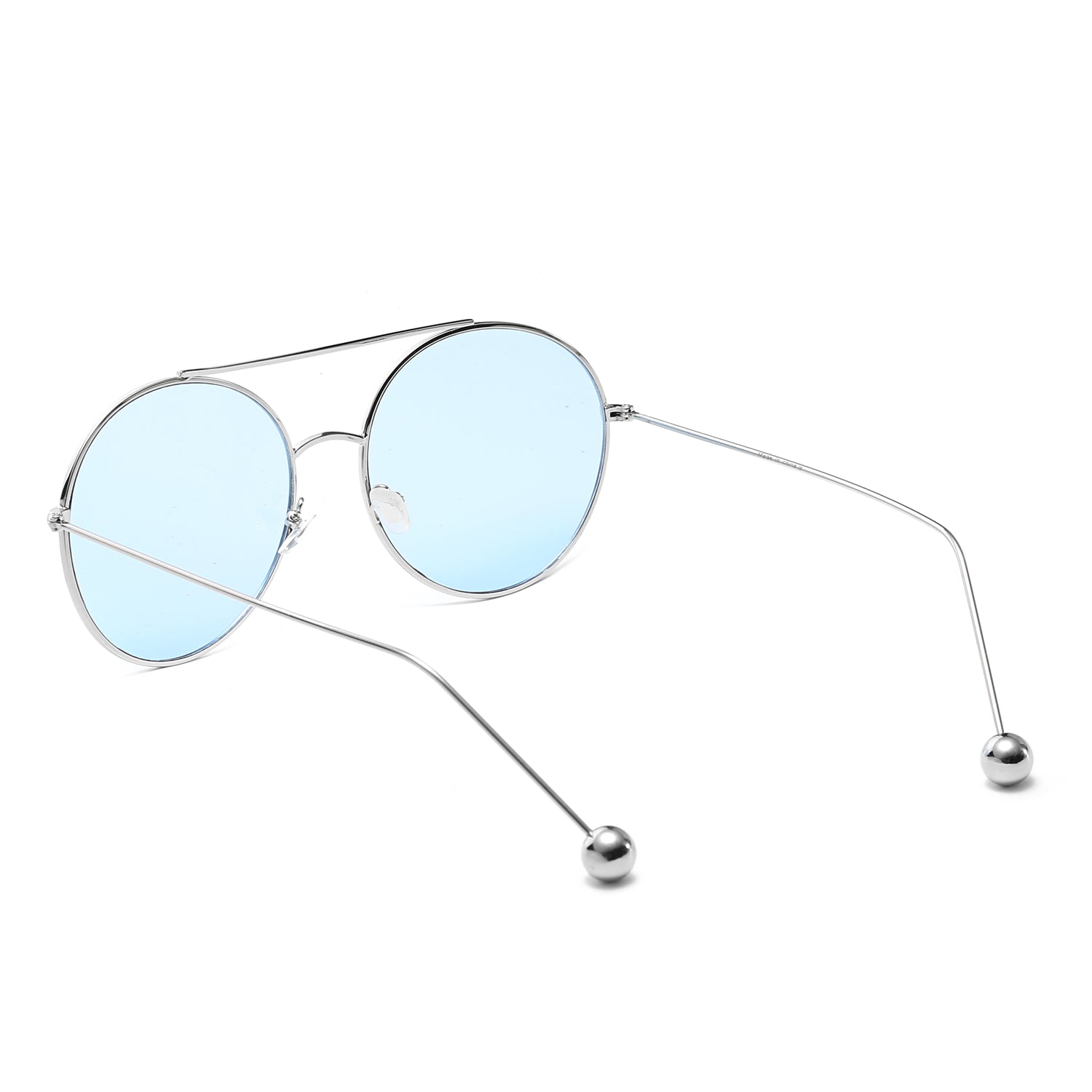 EUREKA | Unisex Round Tinted Lens Aviator Clear Glasses Balled Sunglasses - Charming Charlie