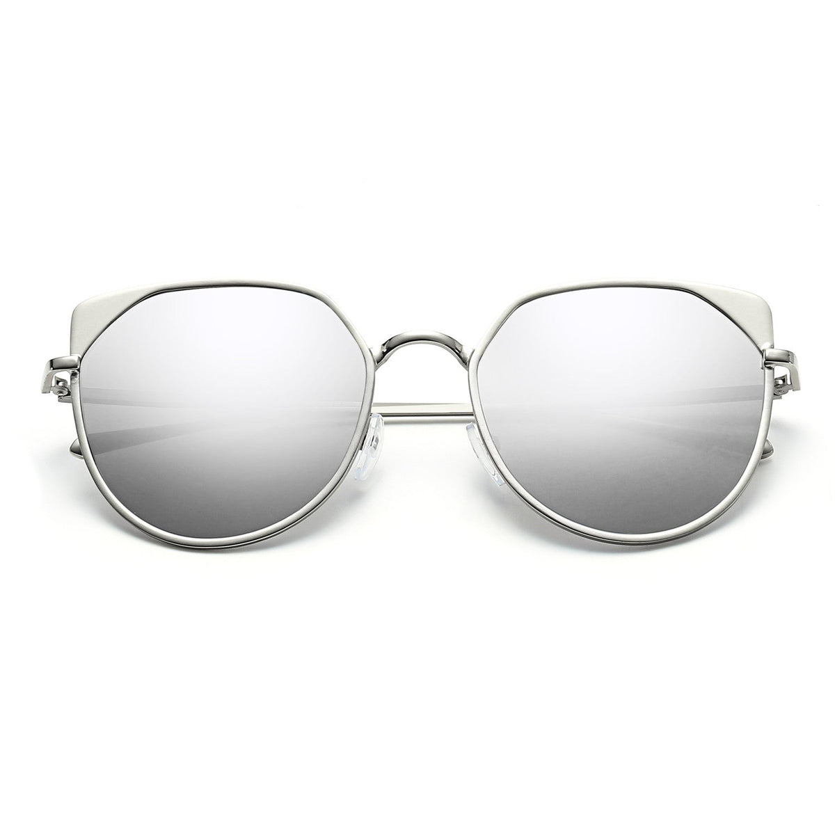 HERSHEY | Women's Flat Lens Metal Frame Cat Eye Sunglasses - Charming Charlie