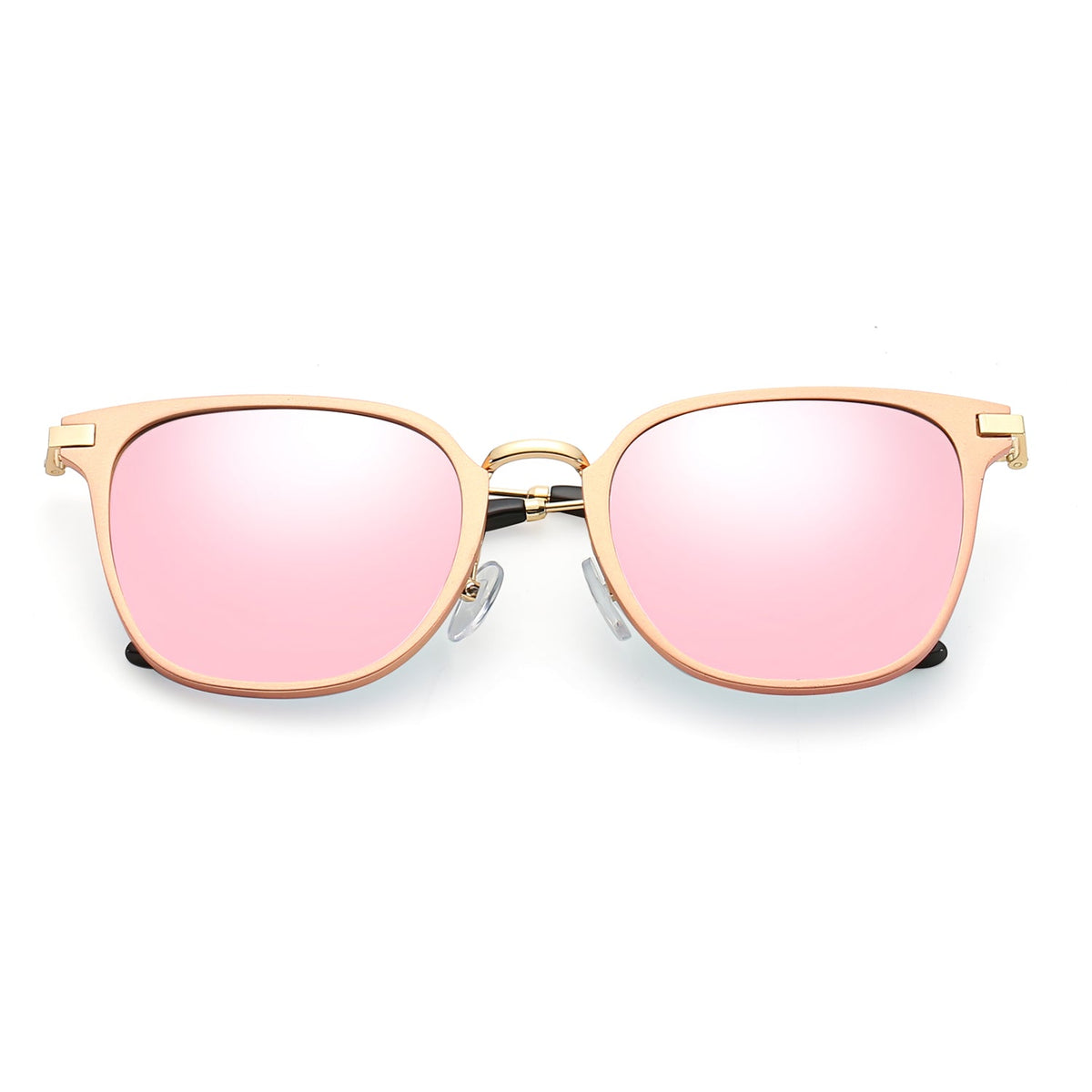 CAMBRIDGE | Pillowed Rectangle Flat Lens Horned Rim Sunglasses - Charming Charlie