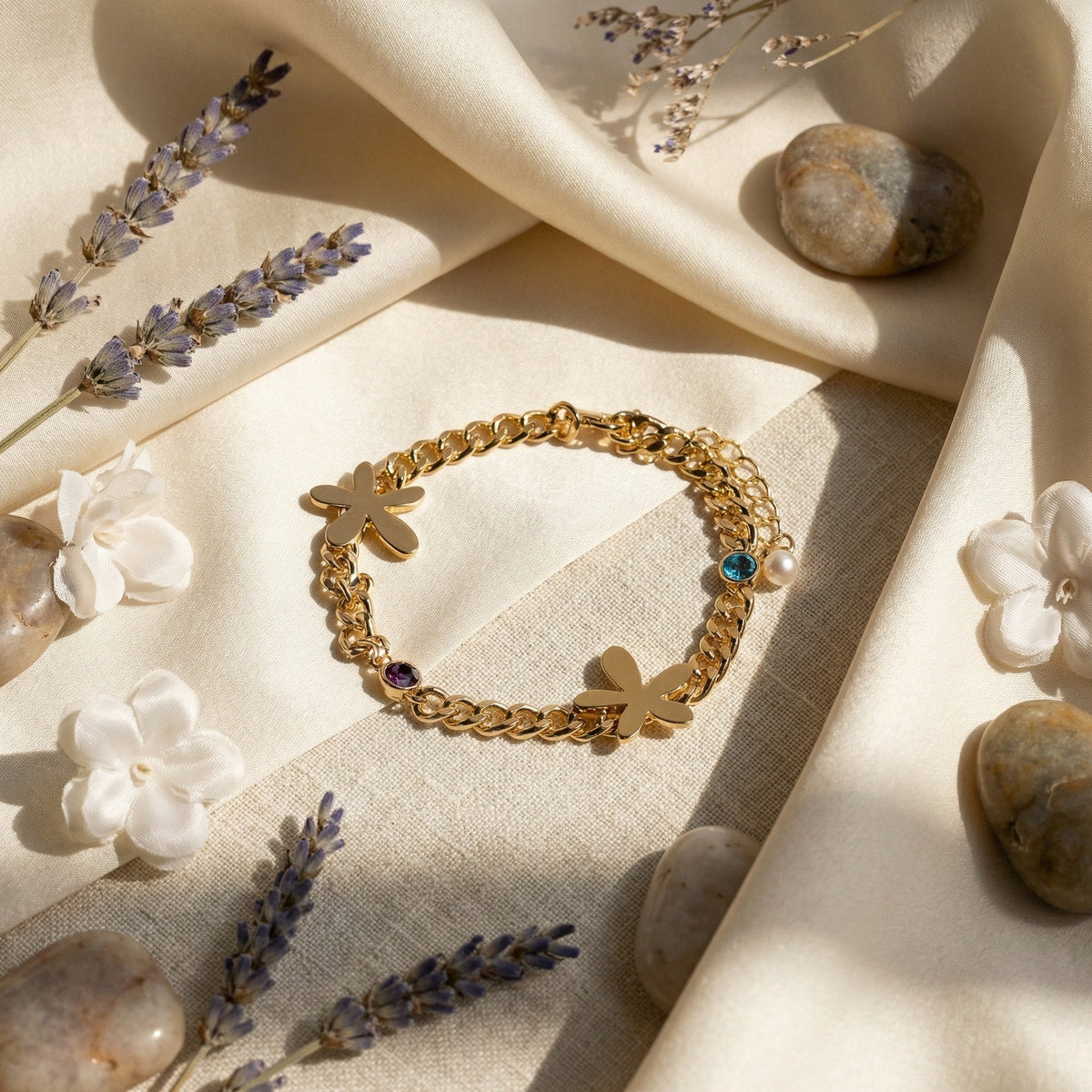 Gold Flower Bracelet - Charming Charlie