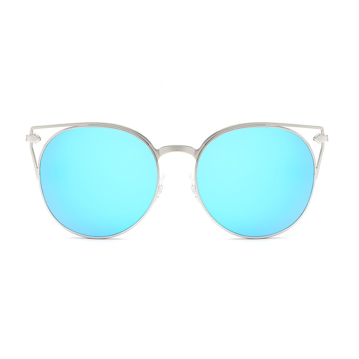 CLAYTON | Women Round Petite Cat Eye Sunglasses Circle - Charming Charlie