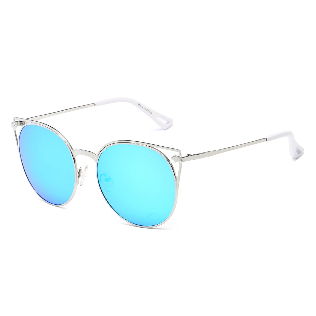 CLAYTON | Women Round Petite Cat Eye Sunglasses Circle - Charming Charlie
