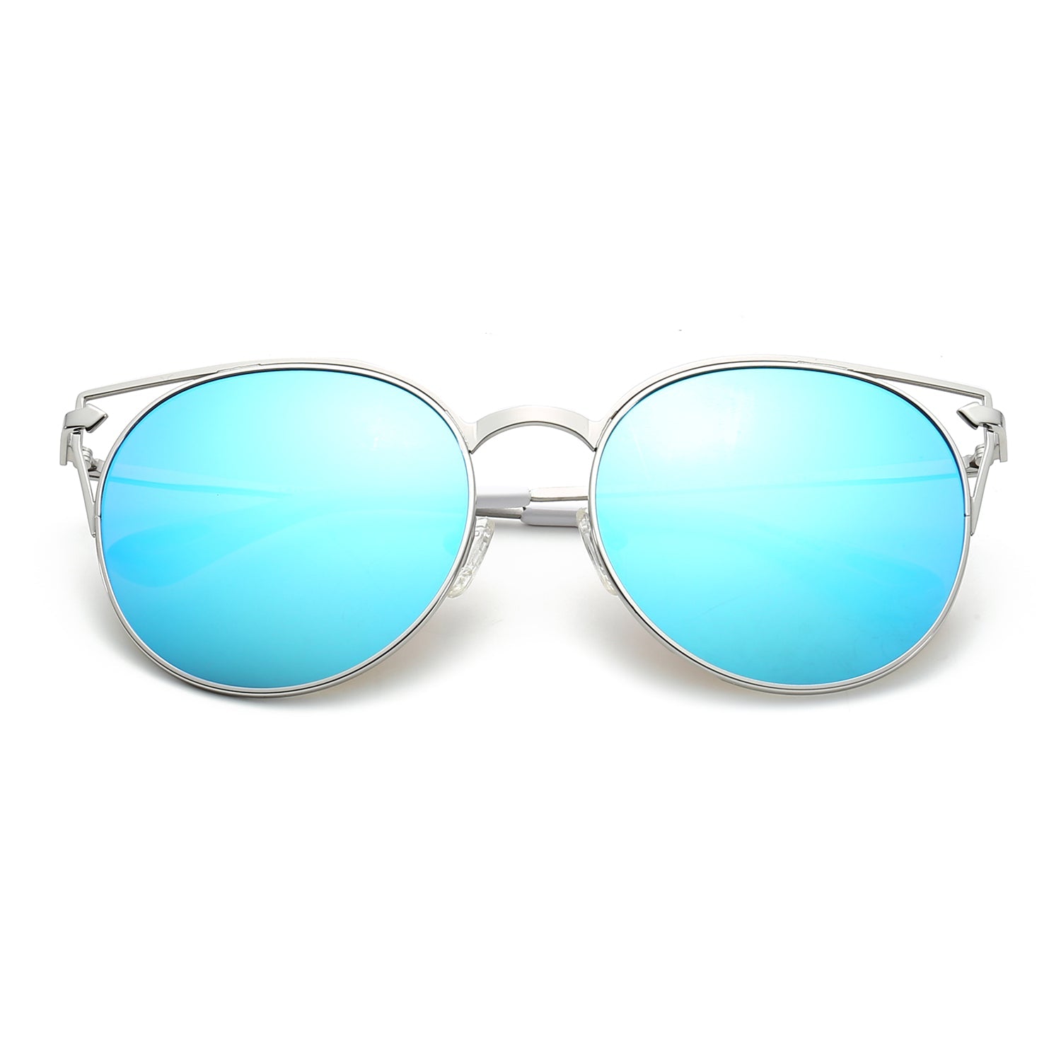 CLAYTON | Women Round Petite Cat Eye Sunglasses Circle - Charming Charlie