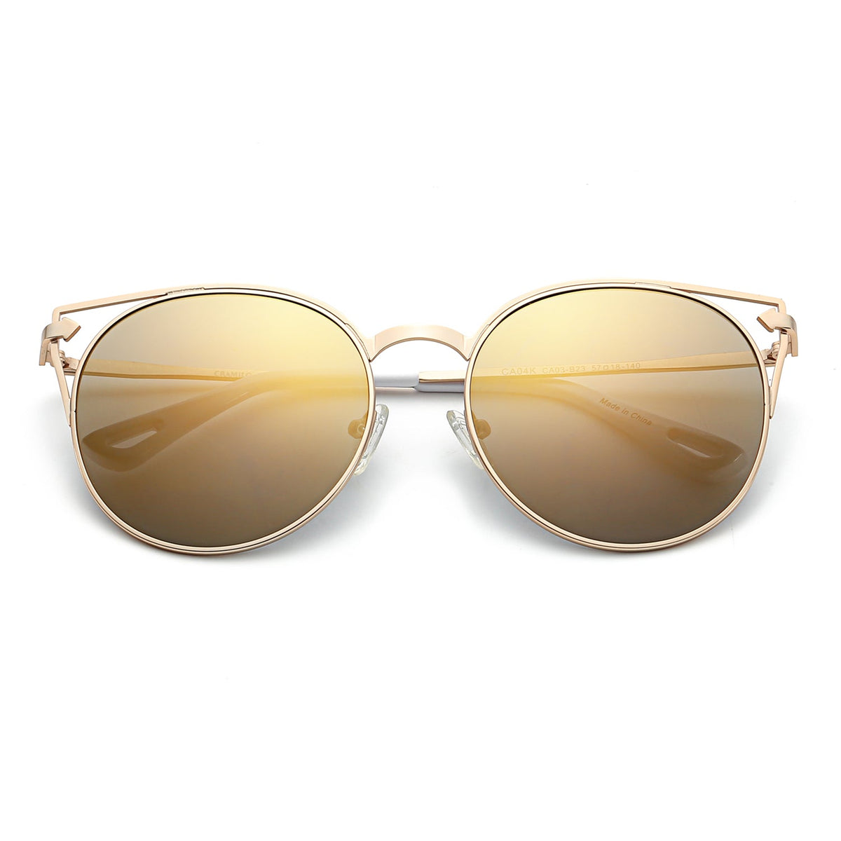 CLAYTON | Women Round Petite Cat Eye Sunglasses Circle - Charming Charlie