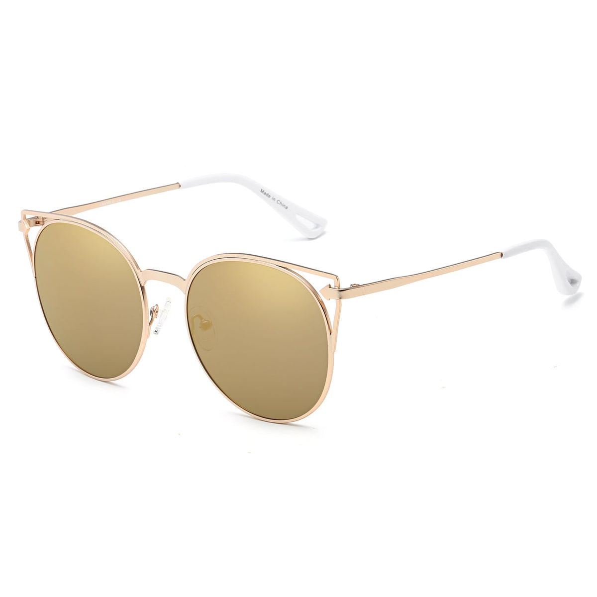 CLAYTON | Women Round Petite Cat Eye Sunglasses Circle - Charming Charlie