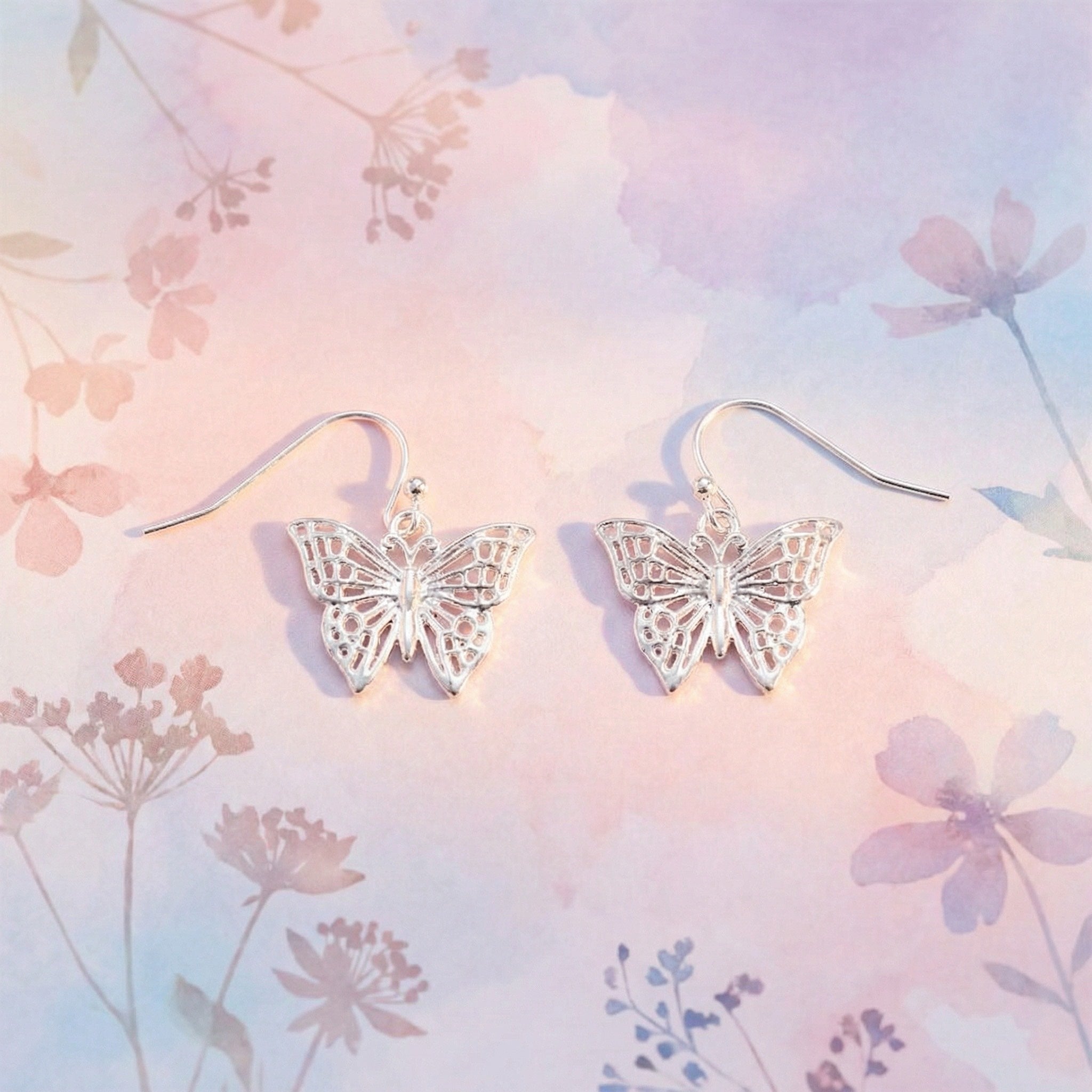 Silver Butterfly Earring - Charming Charlie