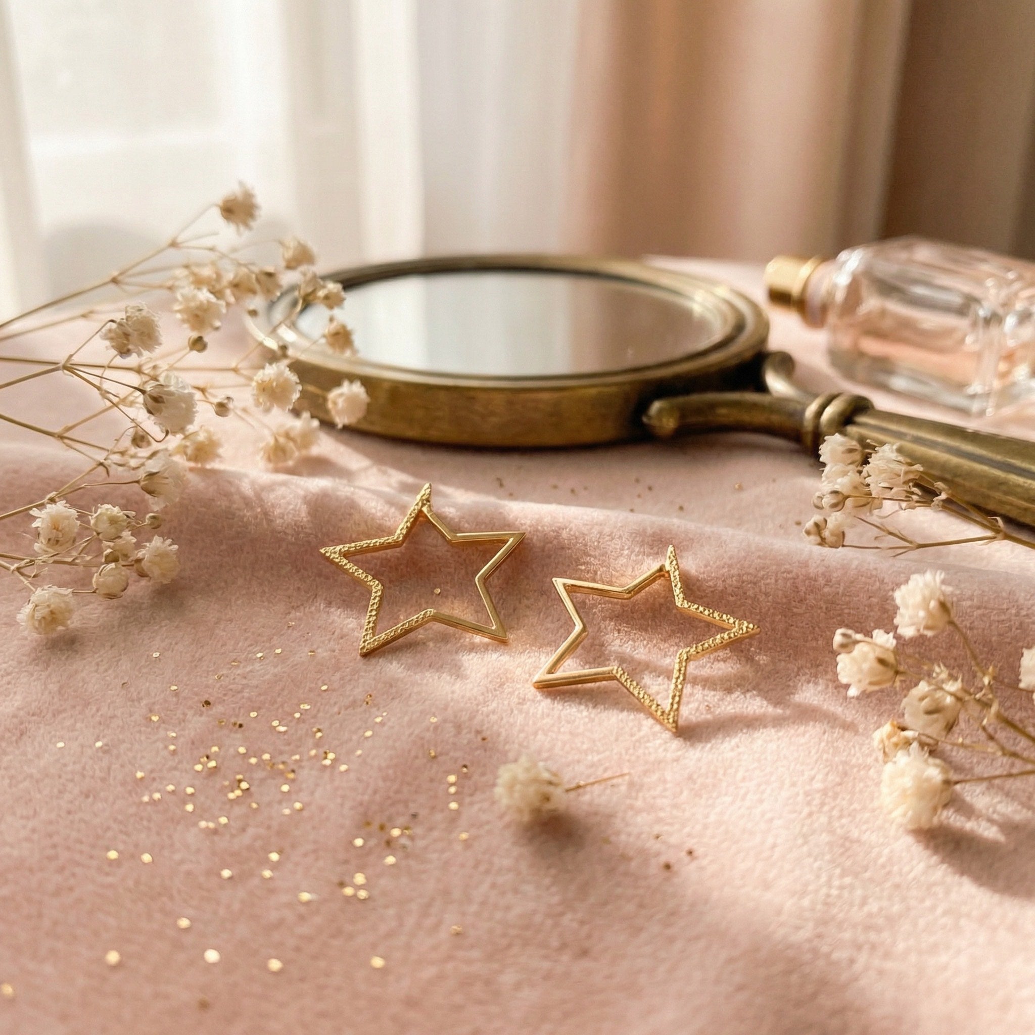 Gold Half Pave Star Post Earring - Charming Charlie