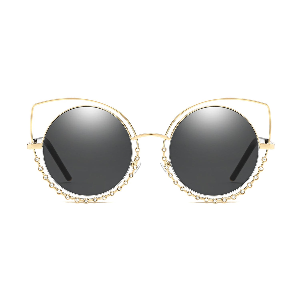 Holland - Pearl-Studded Cut-Out Cat Eye Princess Sunglasses - Charming Charlie