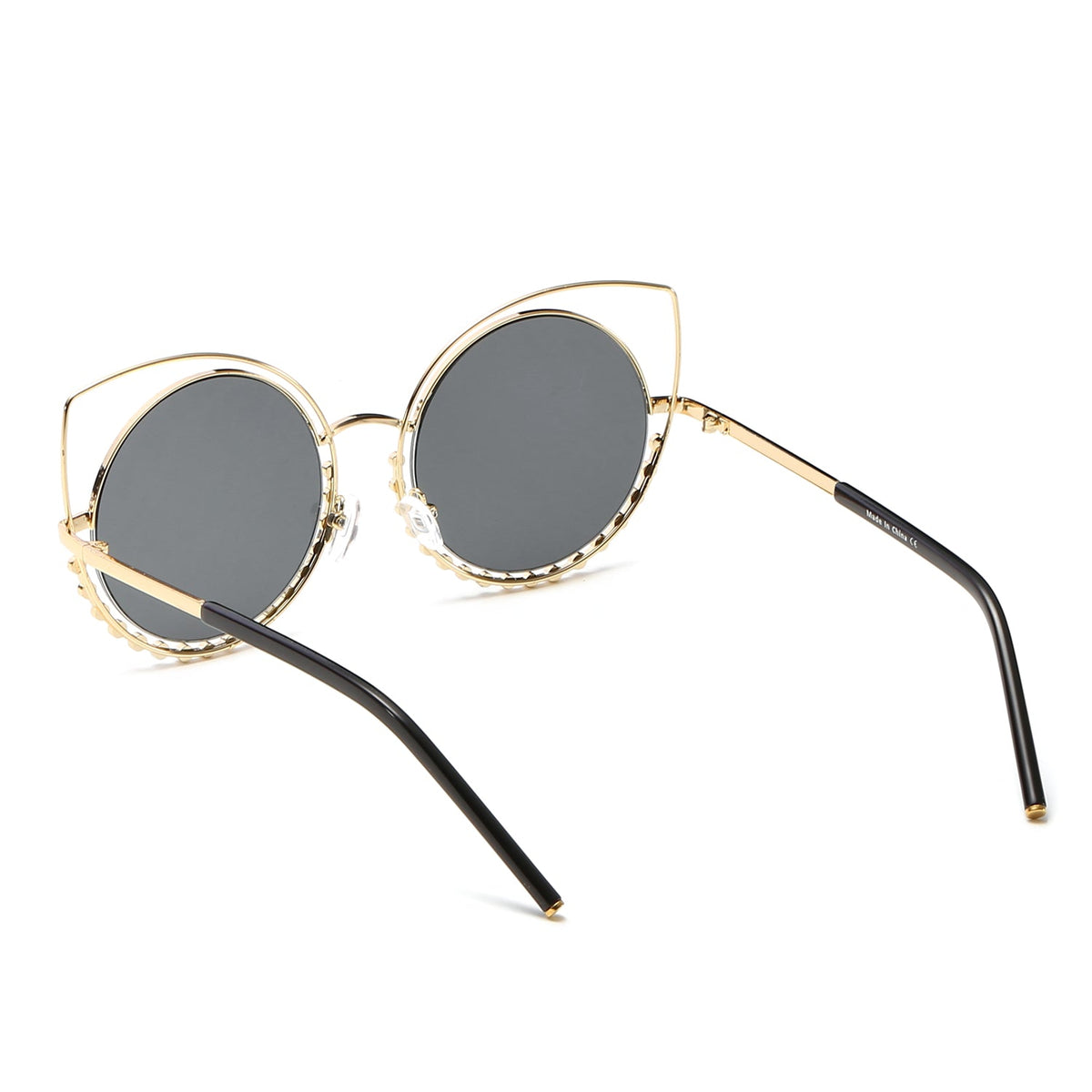 Holland - Pearl-Studded Cut-Out Cat Eye Princess Sunglasses - Charming Charlie