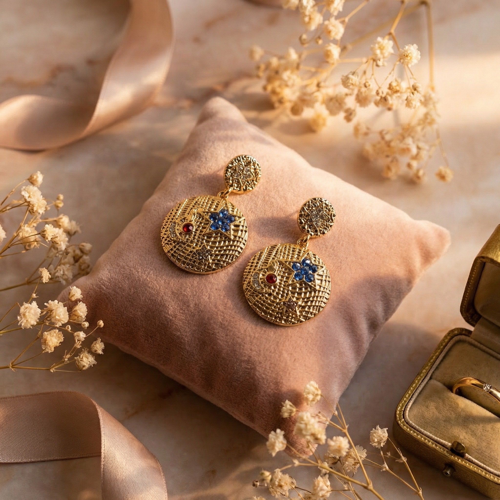 Gold Round Drop Earring - Charming Charlie