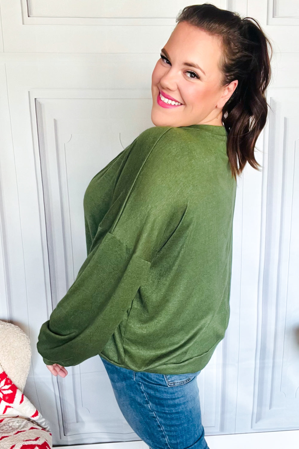 Be Merry Forest Green Nutcracker Sequin Hacci Top - Charming Charlie