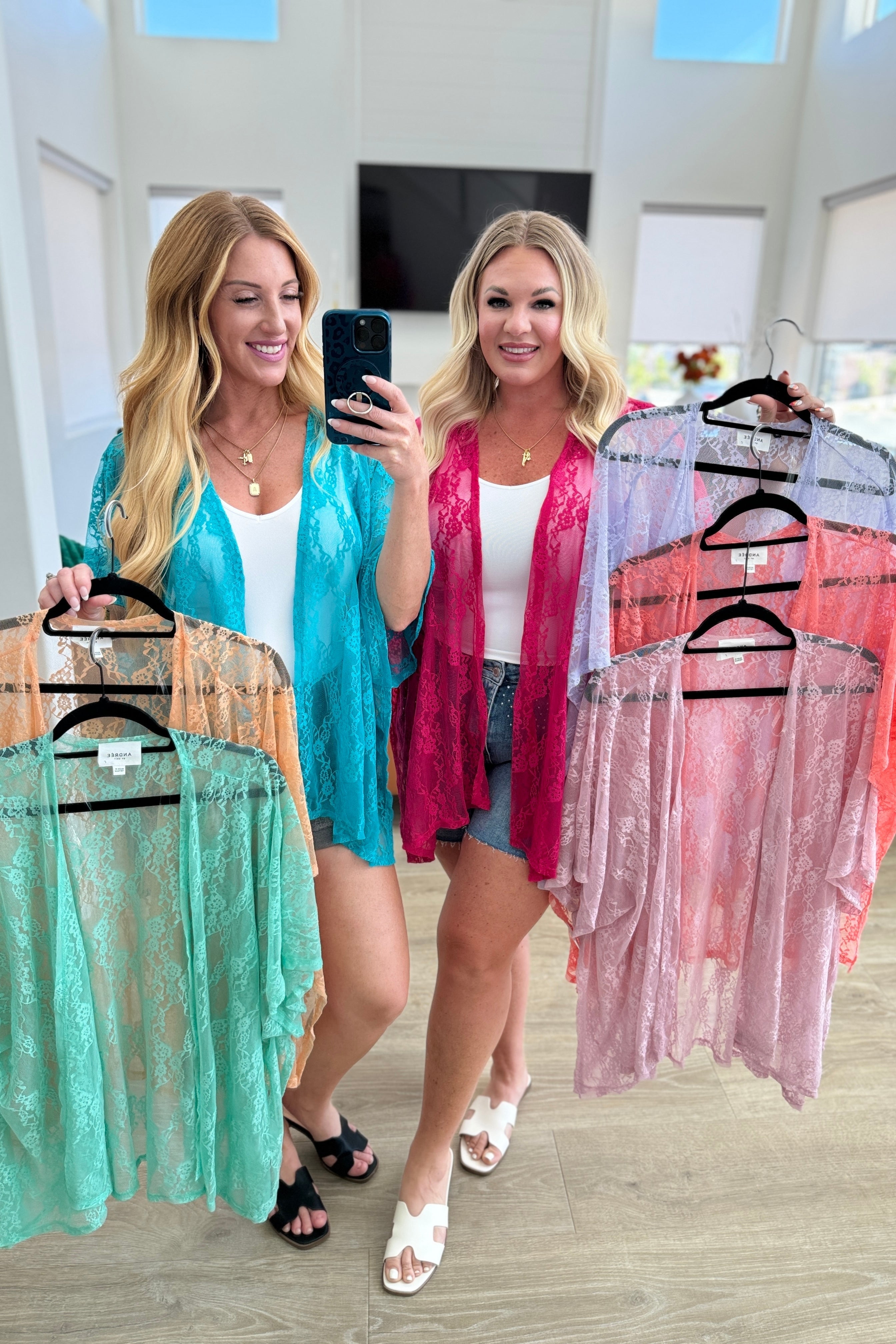 Good Days Ahead Lace Kimono In Mint - Charming Charlie