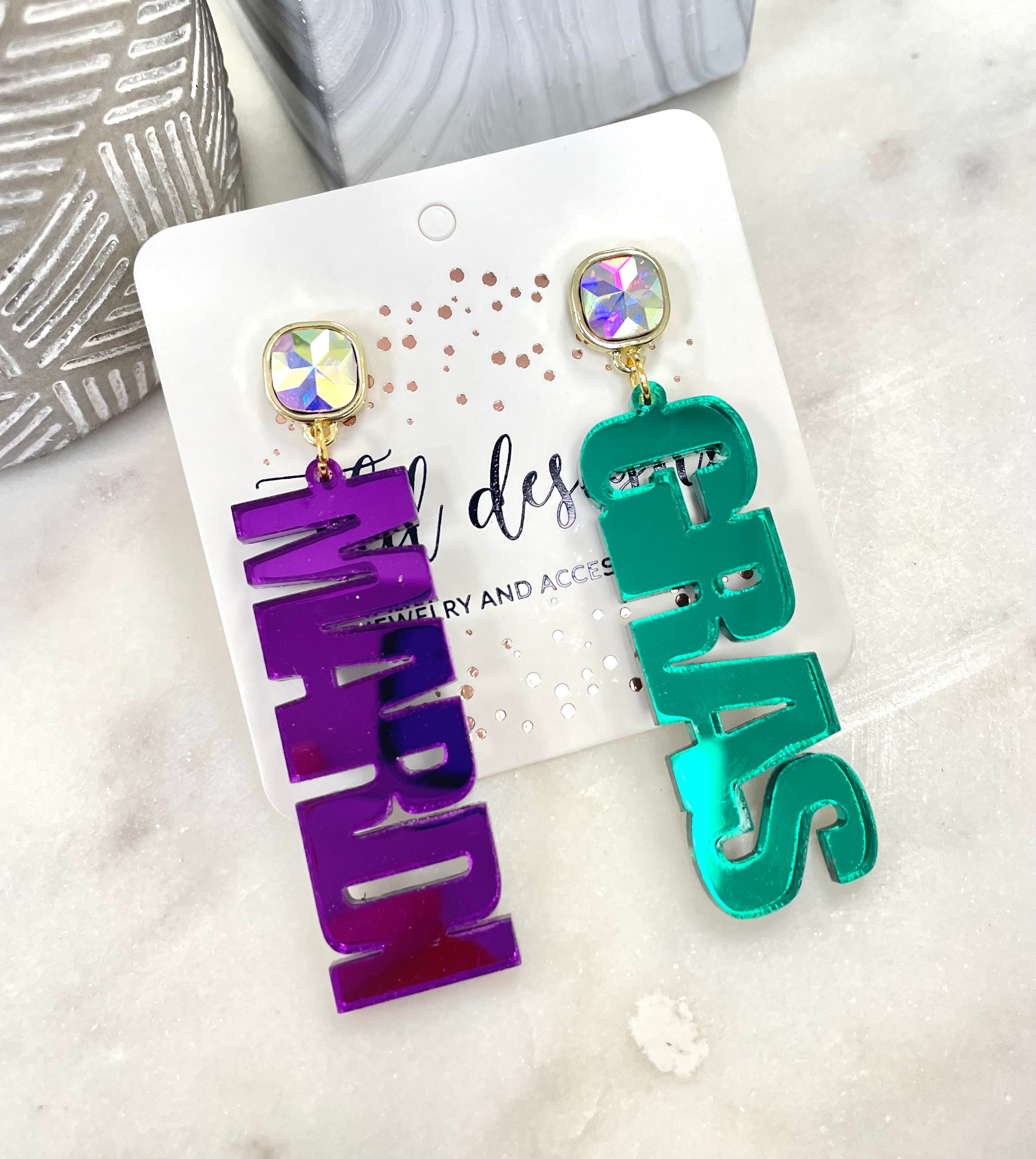 Iridescent Acrylic Mardi Gras - Charming Charlie