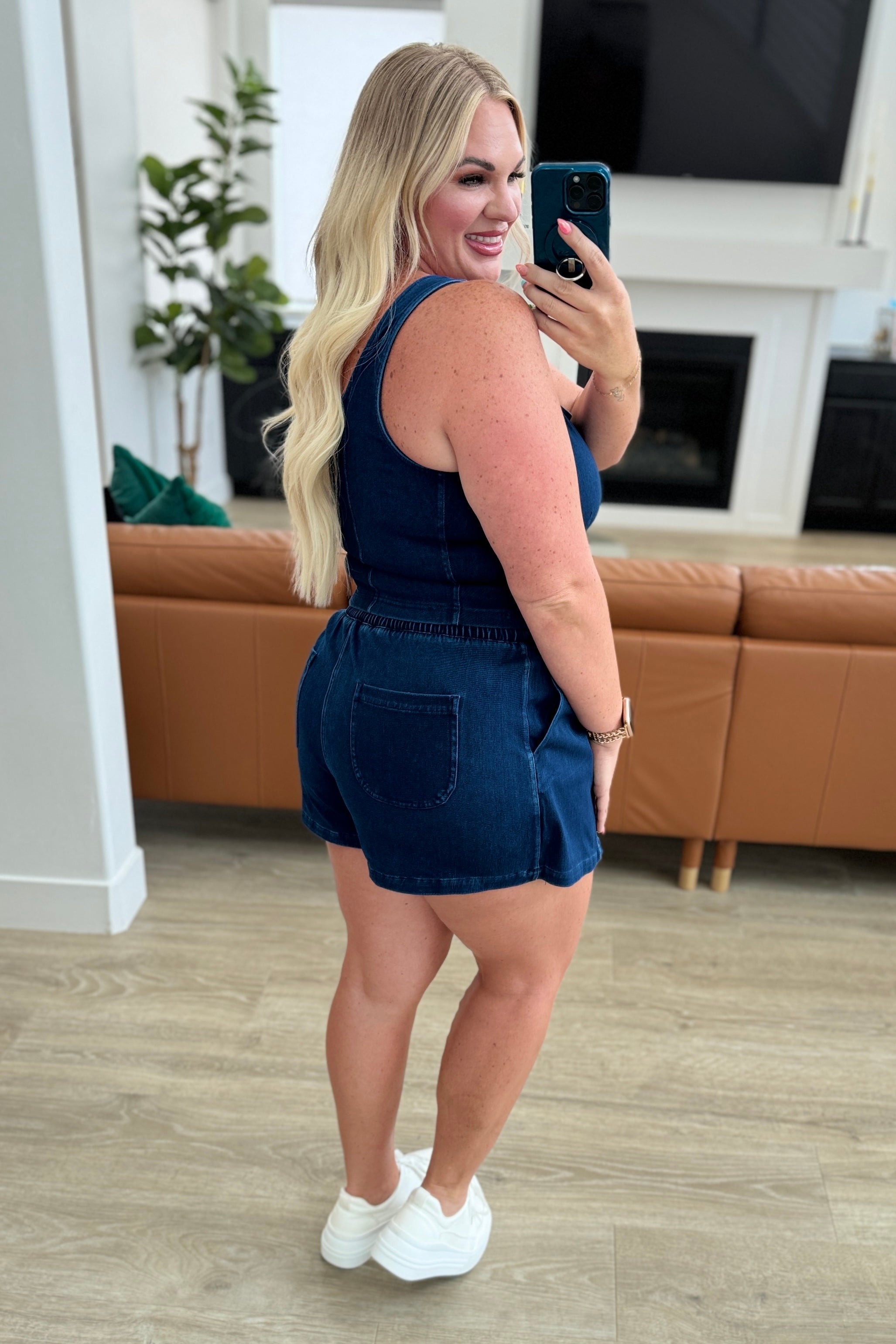 City Siren Skort in Denim - Charming Charlie