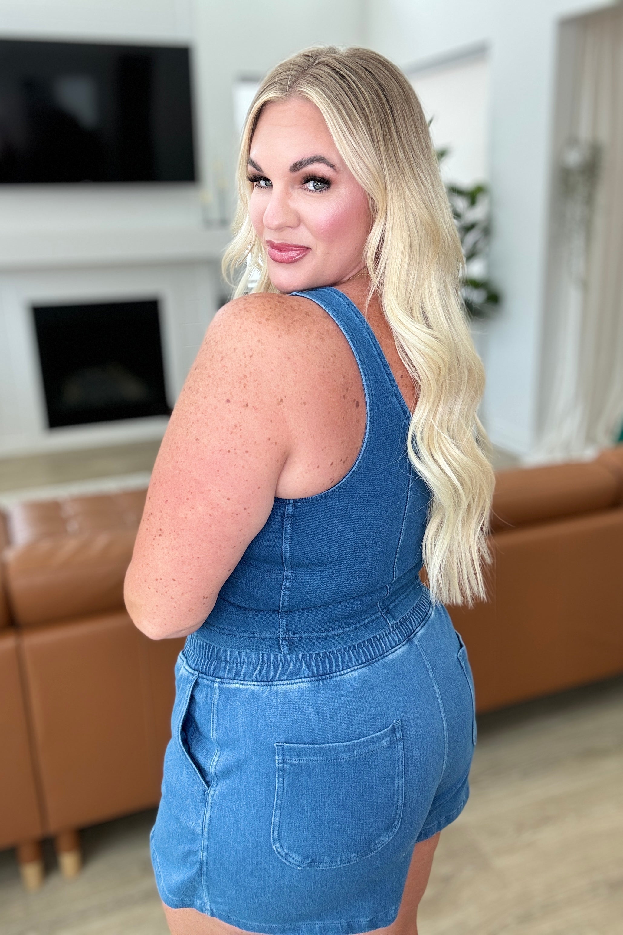 Urban Blues Scoop Neck Top in Light Denim - Charming Charlie