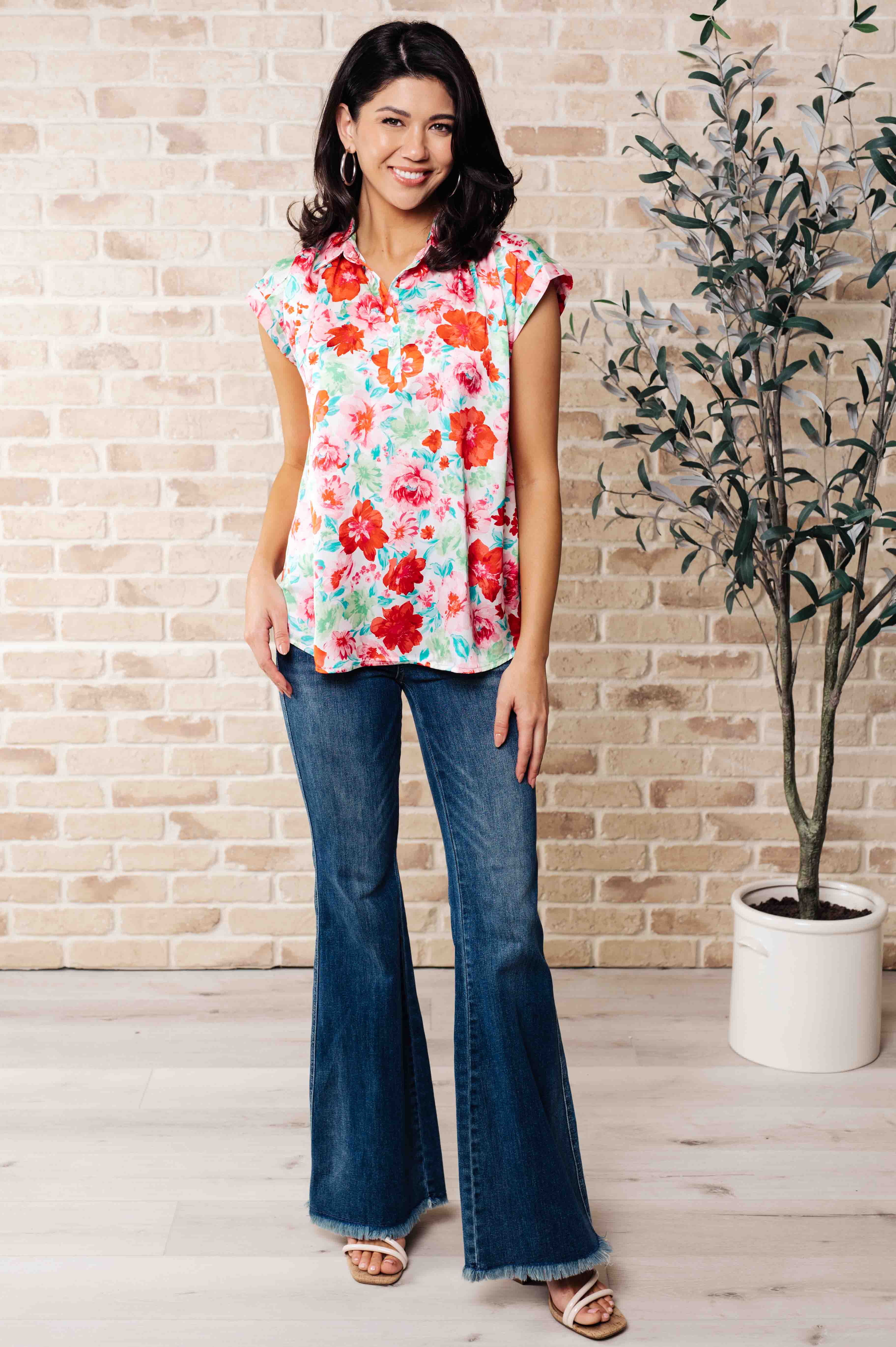 I Melt With You Collared Blouse - Charming Charlie